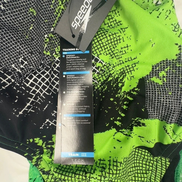 Speedo performance endurance Free Back Swimsuit green size 28 train - Picture 4 of 8